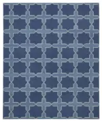 Duri Modern Mavi Pamuk Üstü Yün El Dokuma Kilim-250x300