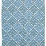 Duri Modern Mavi Pamuk Üstü Yün El Dokuma Kilim-252x306