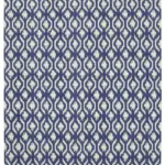 Duri Modern Mavi Pamuk Üstü Yün El Dokuma Kilim-245x300