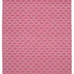 Duri Modern Pembe Pamuk Üstü Yün El Dokuma Kilim-277x362