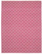 Duri Modern Pembe Pamuk Üstü Yün El Dokuma Kilim-277x362