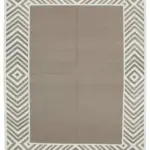 Duri Modern Kahverengi Pamuk Üstü Yün El Dokuma Kilim-280x370