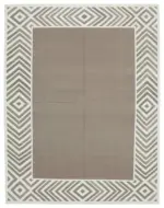 Duri Modern Kahverengi Pamuk Üstü Yün El Dokuma Kilim-280x370