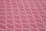 Duri Modern Pembe Pamuk Üstü Yün El Dokuma Kilim-275x360 - Görsel 5