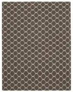 Duri Modern Kahverengi Pamuk Üstü Yün El Dokuma Kilim-277x357