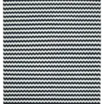 Duri Modern Siyah Pamuk Üstü Yün El Dokuma Kilim-270x360