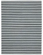 Duri Modern Siyah Pamuk Üstü Yün El Dokuma Kilim-270x360