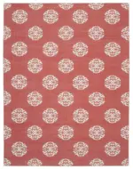 Duri Modern Kırmızı Pamuk Üstü Yün El Dokuma Kilim-276x360