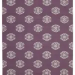 Duri Modern Mor Pamuk Üstü Yün El Dokuma Kilim-282x354