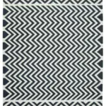 Duri Modern Siyah Pamuk Üstü Yün El Dokuma Kilim-278x362