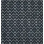 Duri Modern Siyah Pamuk Üstü Yün El Dokuma Kilim-280x365