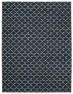 Duri Modern Siyah Pamuk Üstü Yün El Dokuma Kilim-280x365