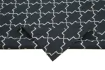 Duri Modern Siyah Pamuk Üstü Yün El Dokuma Kilim-280x365 - Görsel 6
