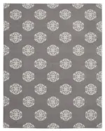 Duri Modern Gri Pamuk Üstü Yün El Dokuma Kilim-278x355