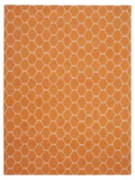 Duri Modern Turuncu Pamuk Üstü Yün El Dokuma Kilim-273x362