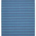 Duri Modern Mavi Pamuk Üstü Yün El Dokuma Kilim-273x368