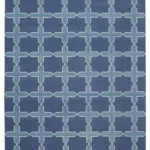 Duri Modern Mavi Pamuk Üstü Yün El Dokuma Kilim-280x358