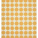 Duri Modern Sarı Pamuk Üstü Yün El Dokuma Kilim-280x357