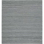 Duri Modern Siyah Pamuk Üstü Yün El Dokuma Kilim-275x369