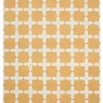 Duri Modern Sarı Pamuk Üstü Yün El Dokuma Kilim-283x358