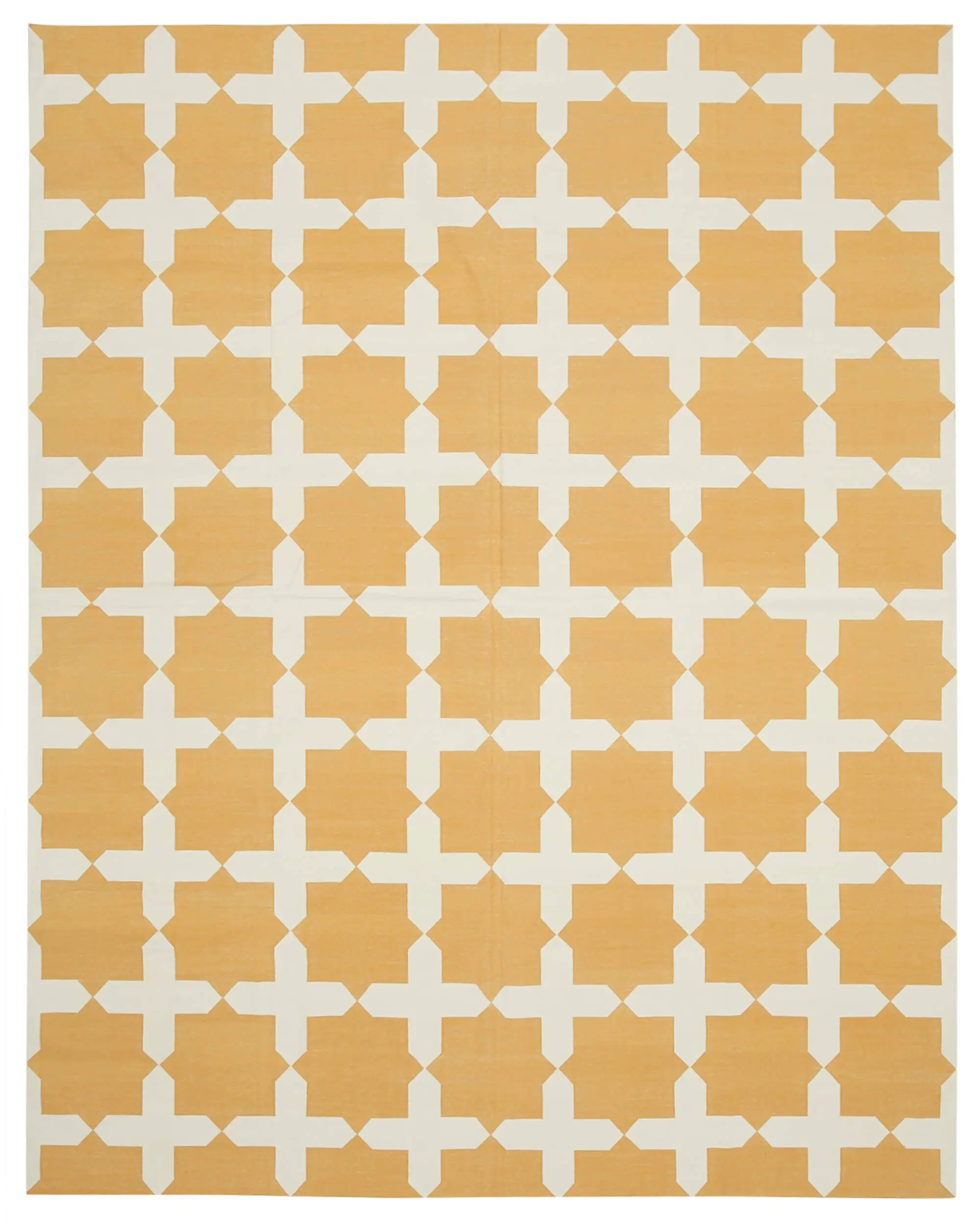 Rc_32684_1_Yellow_Dhurrie_Kilim_Rugs Duri Modern Sarı Pamuk Üstü Yün El Dokuma Kilim-283x358 - Görsel 1