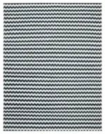 Duri Modern Siyah Pamuk Üstü Yün El Dokuma Kilim-273x356