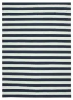 Duri Modern Siyah Pamuk Üstü Yün El Dokuma Kilim-270x370