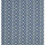 Duri Modern Mavi Pamuk Üstü Yün El Dokuma Kilim-282x364