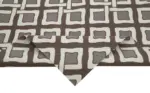 Duri Modern Kahverengi Pamuk Üstü Yün El Dokuma Kilim-270x361 - Görsel 6