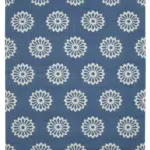 Duri Modern Mavi Pamuk Üstü Yün El Dokuma Kilim-277x364