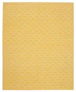 Duri Modern Sarı Pamuk Üstü Yün El Dokuma Kilim-282x353