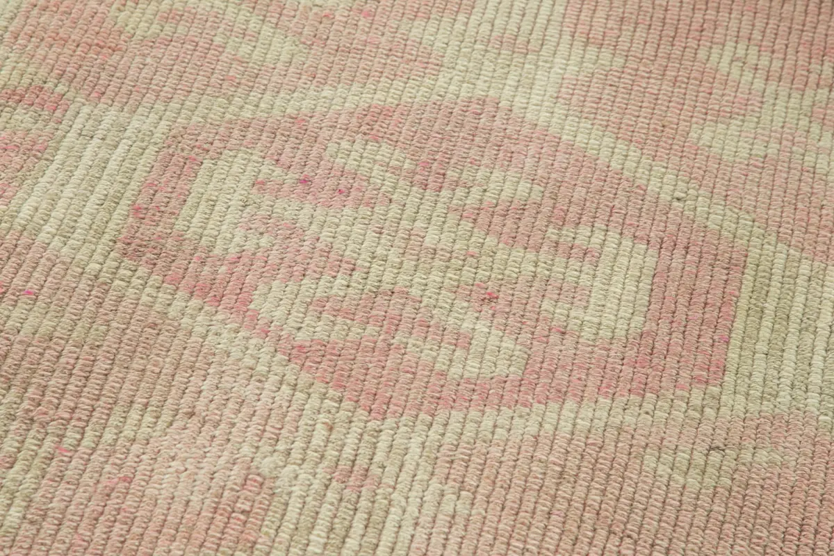 Herki Eskitme Bej Pamuk Üzerine Yün El Dokuma Halı-094x343 - Görsel 5