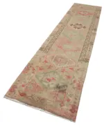 Herki Eskitme Bej Pamuk Üzerine Yün El Dokuma Halı-081x396 - Görsel 3