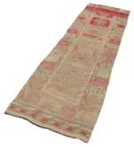 Herki Eskitme Bej Pamuk Üzerine Yün El Dokuma Halı-080x283 - Görsel 3