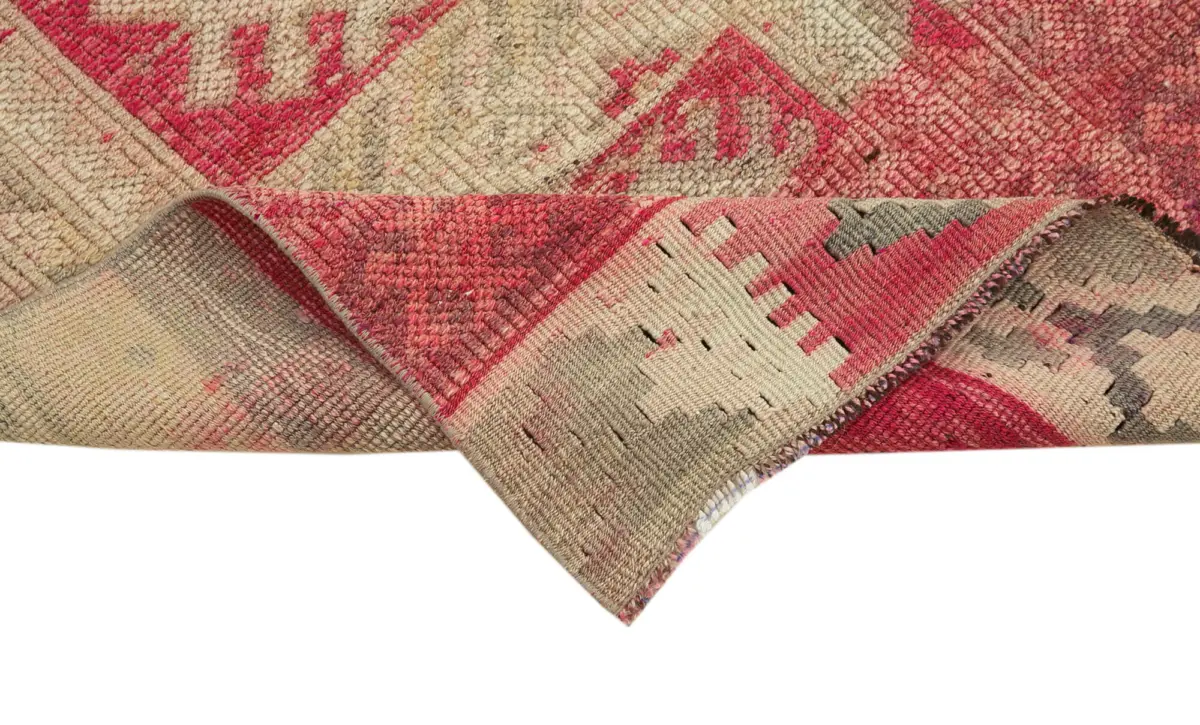 Herki Eskitme Bej Pamuk Üzerine Yün El Dokuma Halı-080x283 - Görsel 6