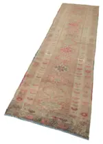 Herki Eskitme Bej Pamuk Üzerine Yün El Dokuma Halı-077x331 - Görsel 3