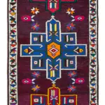 Herki Eskitme Multi Pamuk Üzerine Yün El Dokuma Halı-090x332