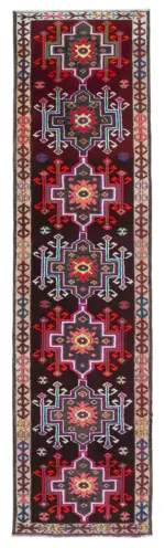 Herki Eskitme Multi Pamuk Üzerine Yün El Dokuma Halı-090x337