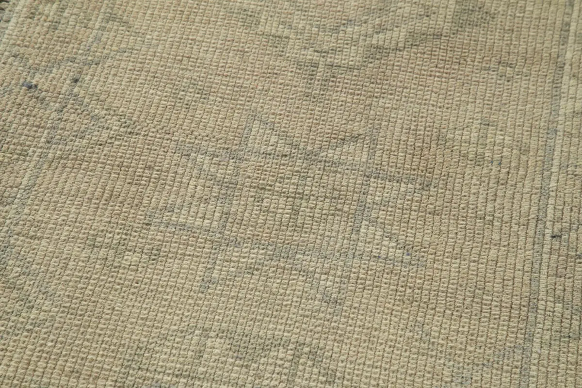 Herki Eskitme Bej Pamuk Üzerine Yün El Dokuma Halı-086x354 - Görsel 5