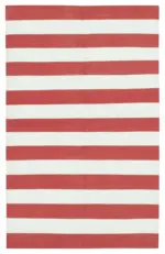 Duri Modern Kırmızı Pamuk Üstü Yün El Dokuma Kilim-106x172