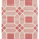 Duri Modern Kırmızı Pamuk Üstü Yün El Dokuma Kilim-108x164