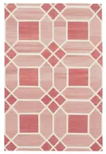 Duri Modern Kırmızı Pamuk Üstü Yün El Dokuma Kilim-108x164