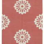 Duri Modern Kırmızı Pamuk Üstü Yün El Dokuma Kilim-107x166