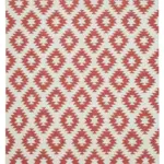 Duri Modern Kırmızı Pamuk Üstü Yün El Dokuma Kilim-245x301