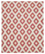 Duri Modern Kırmızı Pamuk Üstü Yün El Dokuma Kilim-245x301