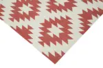 Duri Modern Kırmızı Pamuk Üstü Yün El Dokuma Kilim-245x301 - Görsel 4