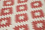 Duri Modern Kırmızı Pamuk Üstü Yün El Dokuma Kilim-245x301 - Görsel 5