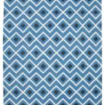 Duri Modern Mavi Pamuk Üstü Yün El Dokuma Kilim-303x415