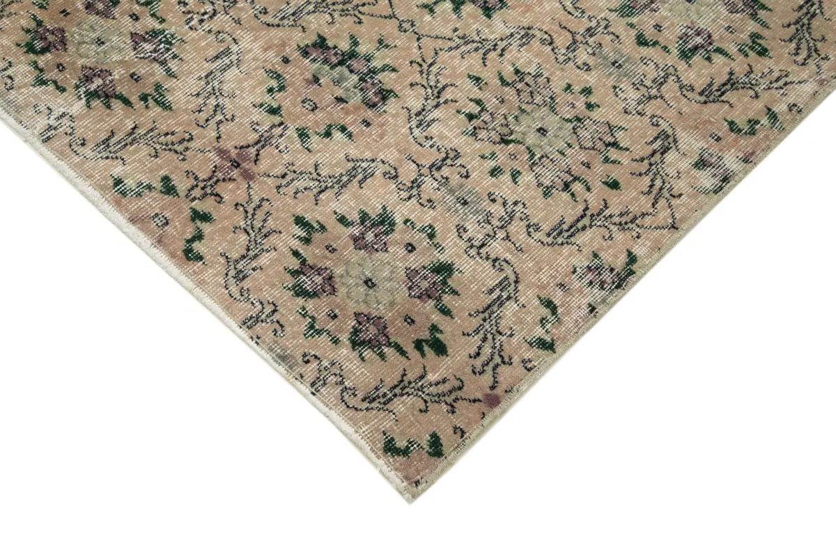 Damalı Modern Dizayn Geometrik Turuncu Pamuk Üstü Yün El Dokuma Halı-186x280 - Görsel 4