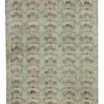 Damalı Modern Dizayn Geometrik Bej Pamuk Üstü Yün El Dokuma Halı-164x274